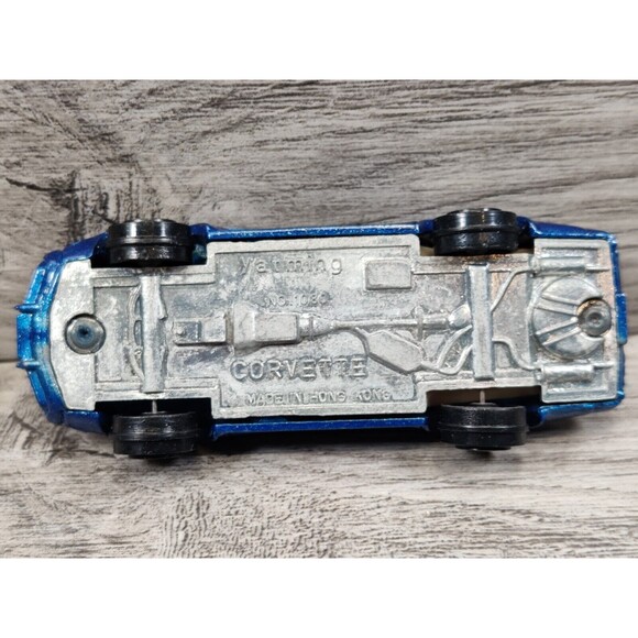 VINTAGE 1970s YATMING #1080 BLUE CHEVY CORVETTE STINGRAY DIECAST 1:64 HONG KONG - Picture 9 of 10